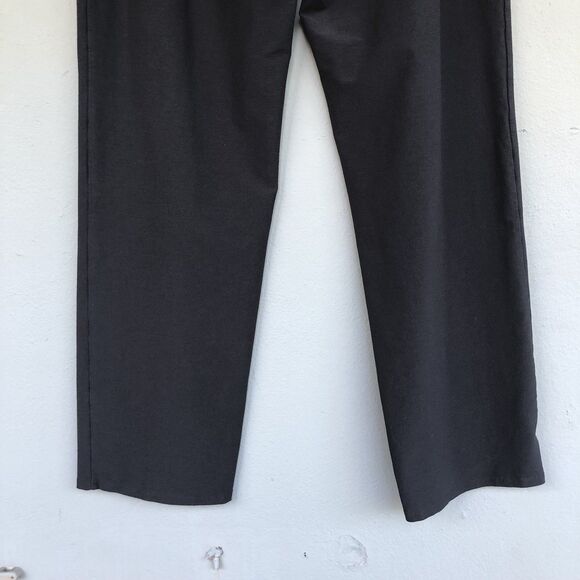 Eileen Fisher Pants L Gray Crepe Pull On Ankle Slim Straight Minimalist Preppy - Picture 7 of 15